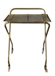 Vtg Metal Folding Tray Table