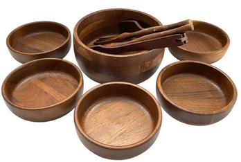 Kustom Kraft Solid Black Walnut Salad Set