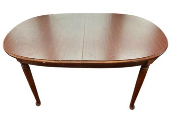 Oval Shape Wooden Kitchen Table With Leaf
