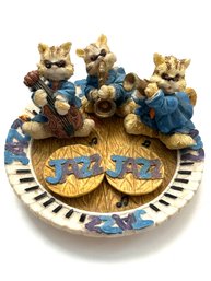 Vtg Popular Imports Jazzy Cats Figurine Set