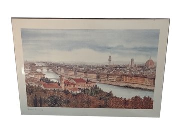 Print Of Painting Titled Firenze Panorama