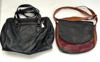 2 Leather Style Shoulder Bags