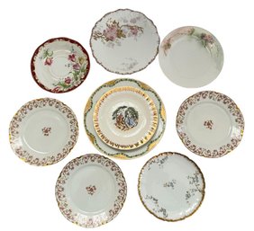 10 Small Gold Trim Decor Plates