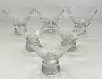 Textured Thick Stem Cocktail Glasses