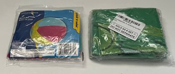 Giant Inflatable Pickle And Beach Ball Pool Toys