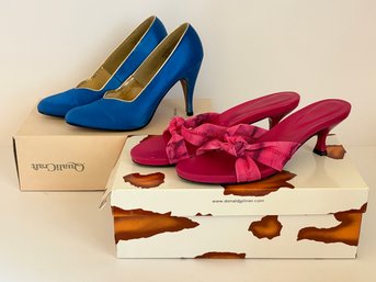 2 Pair Of Vtg Womens Heels Size 7-7.5