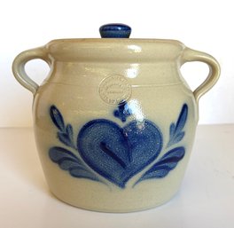Vtg Shadow Lawn Stoneware Pottery Canister