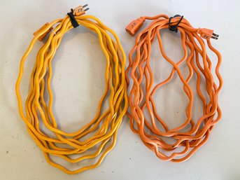 2 Pc 25 Ft Outdoor Extension Cord Lot