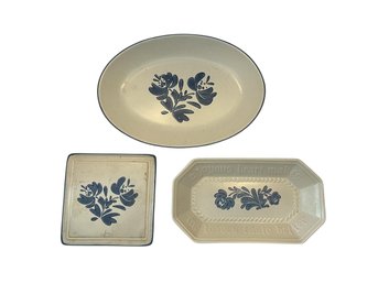 3 Pc Pfaltzgraff Yorktowne Stoneware Lot