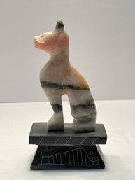Handcrafted Egyptian Style Stone Cat Figurine