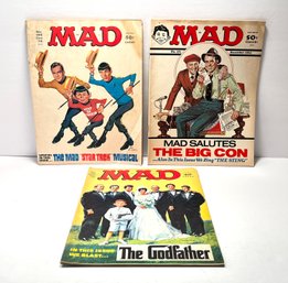 3 Vtg 1970s MAD Magazine Issues