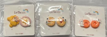 Lin Do 3 Pc 925 & Clay Earring Pairs