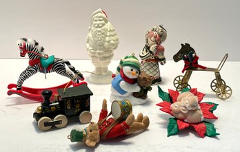 8 Pc Assorted Christmas Ornament Lot