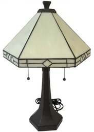 Tiffany Style Off White Table Lamp