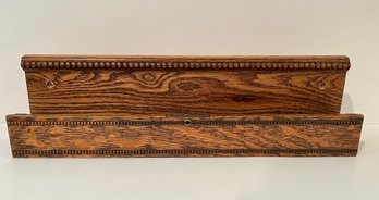 Vtg Wooden Wall Shelf