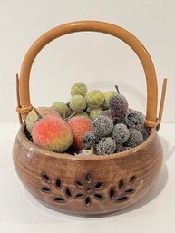 Sugar Beaded Fruit Ceramic Bowl Display