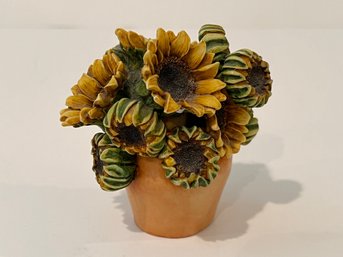 Sunflower 2 Trinket Box By Harmony Kingdom