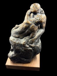 Austin Productions Sculpture ' The Kiss' 1961 Bronze Plaster Vintage Piece