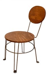 Vtg Miniature Wood And Wrought Iron Chair