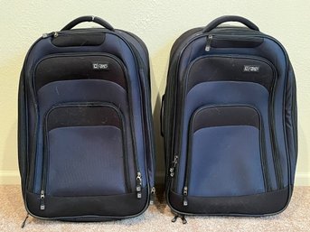 2 Chaps Brand Navy Blue Softside Suitcases
