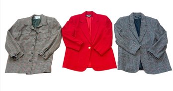 3 Wool Blazers Womens Sz 10-12