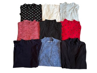 9 Pc Croft & Barrow Womens Turtle Neck Lot