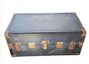 Vtg Antique Hartmann Steamer Wardrobe Trunk
