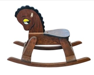Vintage Wooden Rocking Horse