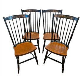 Vtg L Hitchcock Set Of 4 Chairs