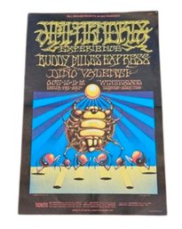 Vtg 1968 Jimi Hendrix Experience Winterland Concert Poster