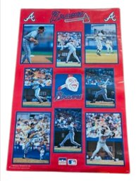 Vtg 1988 Atlanta Braves Baseball Poster