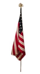 Vtg 6ft Tall Indoor American Flag