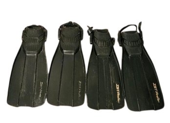 2 Pair IST Proflex Adult Vtg Scuba Diver Fins Flippers