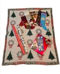 Lot Of 15 Christmas Items Gift Wrap And Decor