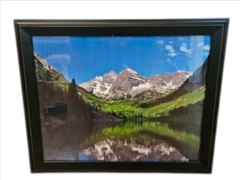 Maroon Bells Mountain Peaks Framed Photography