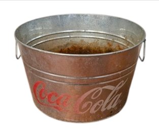 Coca Cola Galvenized Metal Tub Bucket