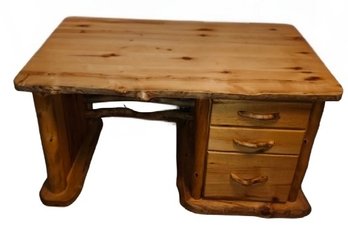 Executive Rustic Cabin Cedar Log Desk