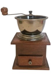 Vtg Pepper Mill Grinder Metal And Wood