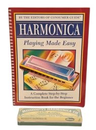 Vtg Mississippi Regal Harmonica & Instruction Book