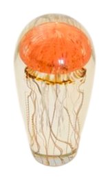 5.5' Satava Art Glass Jellyfish Sculpture