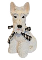 White Scottie Dog Figurine Statue