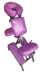 NRG Portable Purple Massage Chair & Bag