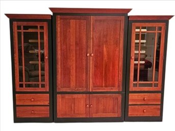 Ethan Allen Media Entertainment Center Wall Unit Set