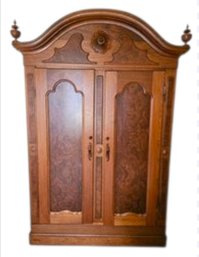 Antique Victorian Walnut Knockdown Wardrobe Armoire