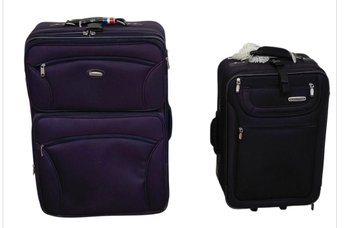 Large And Medium Black Luggage.