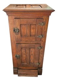 Antique Oak Two Door Ice Box