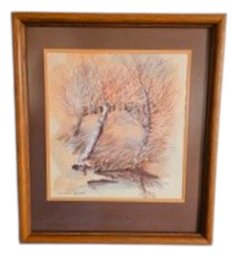 Vtg 1983 Carara Watercolor Framed Art