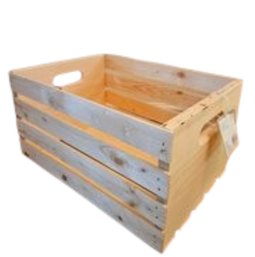NEW Pine Wood Storage Crate With Handles