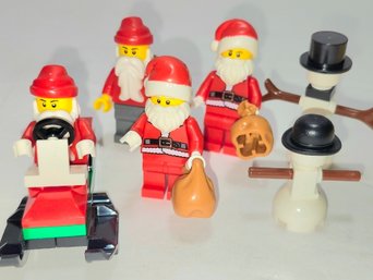 Lego Christmas Holiday City Advent Mini Figurines Characters X6