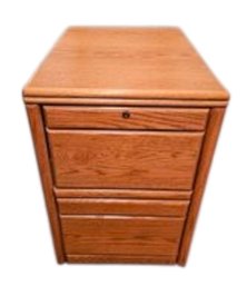 Two Drawer Wood Filing Cabinet